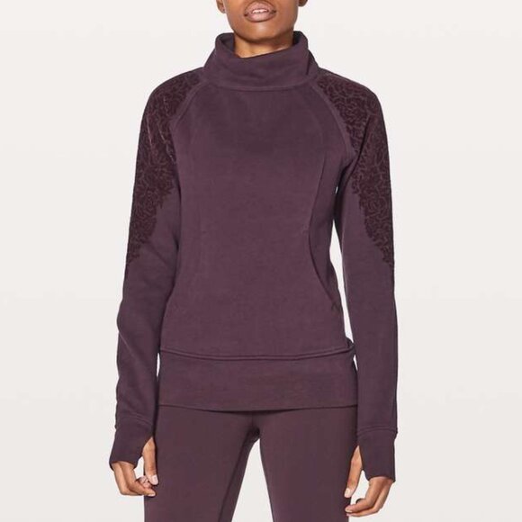 Lululemon Black Cherry Floral Flock Pullover - Picture 4 of 8